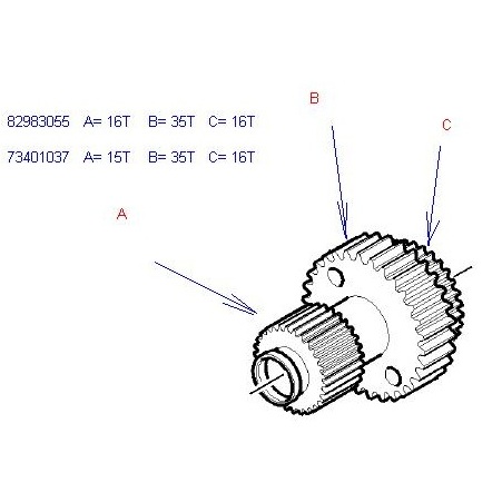 ENGRANAJE 15T / 35T/ 16T